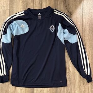 Adidas mlb Vancouver Whitecaps long sleeve soccer football jersey size L 14/16